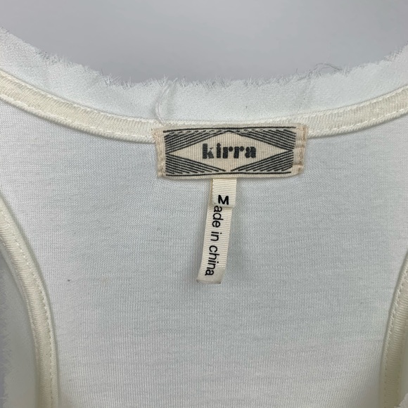 Kirra Beaded Sequin Tank Top Off White Gold Medium - Picture 4 of 8